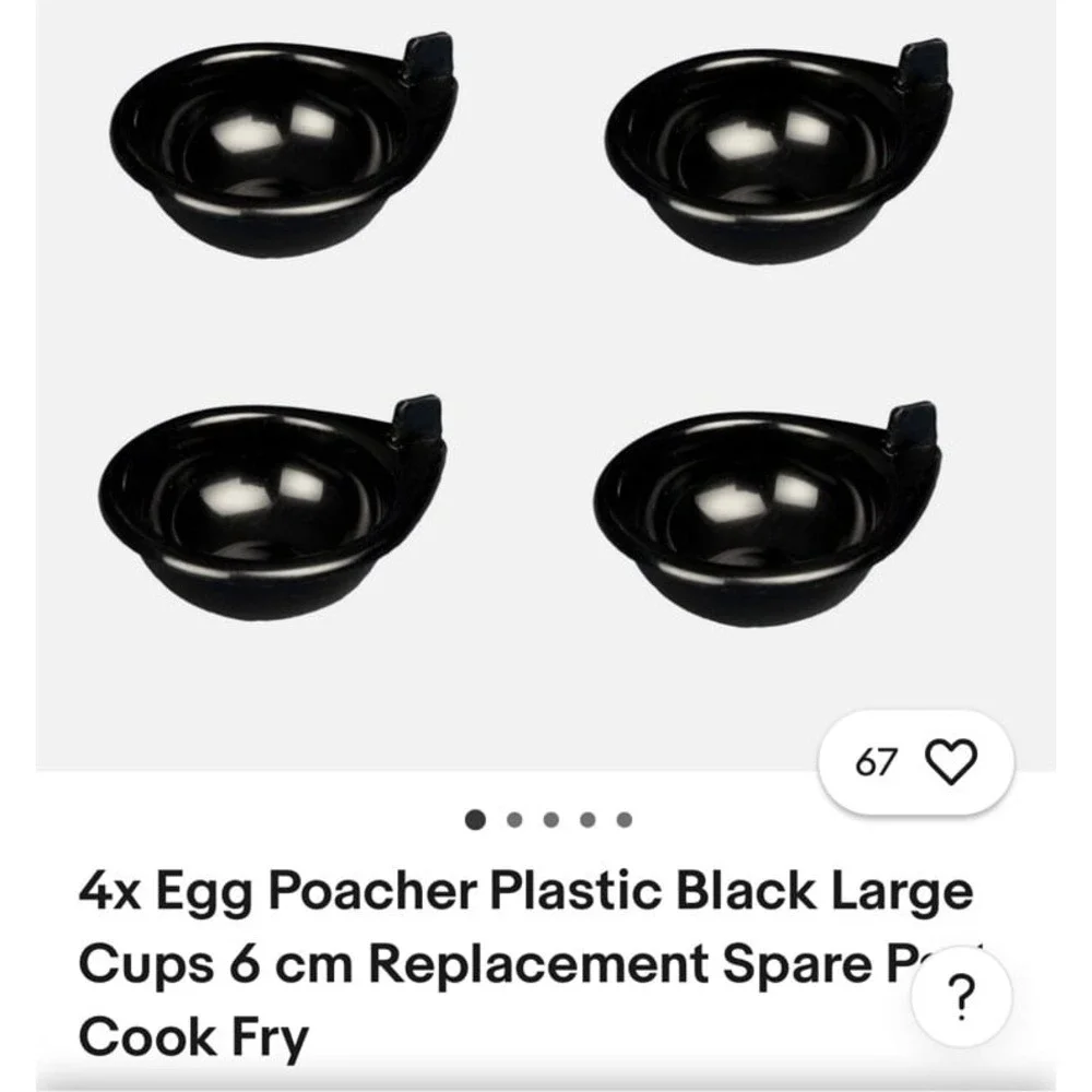 4 Egg cups for‎ poached eggs NEW!